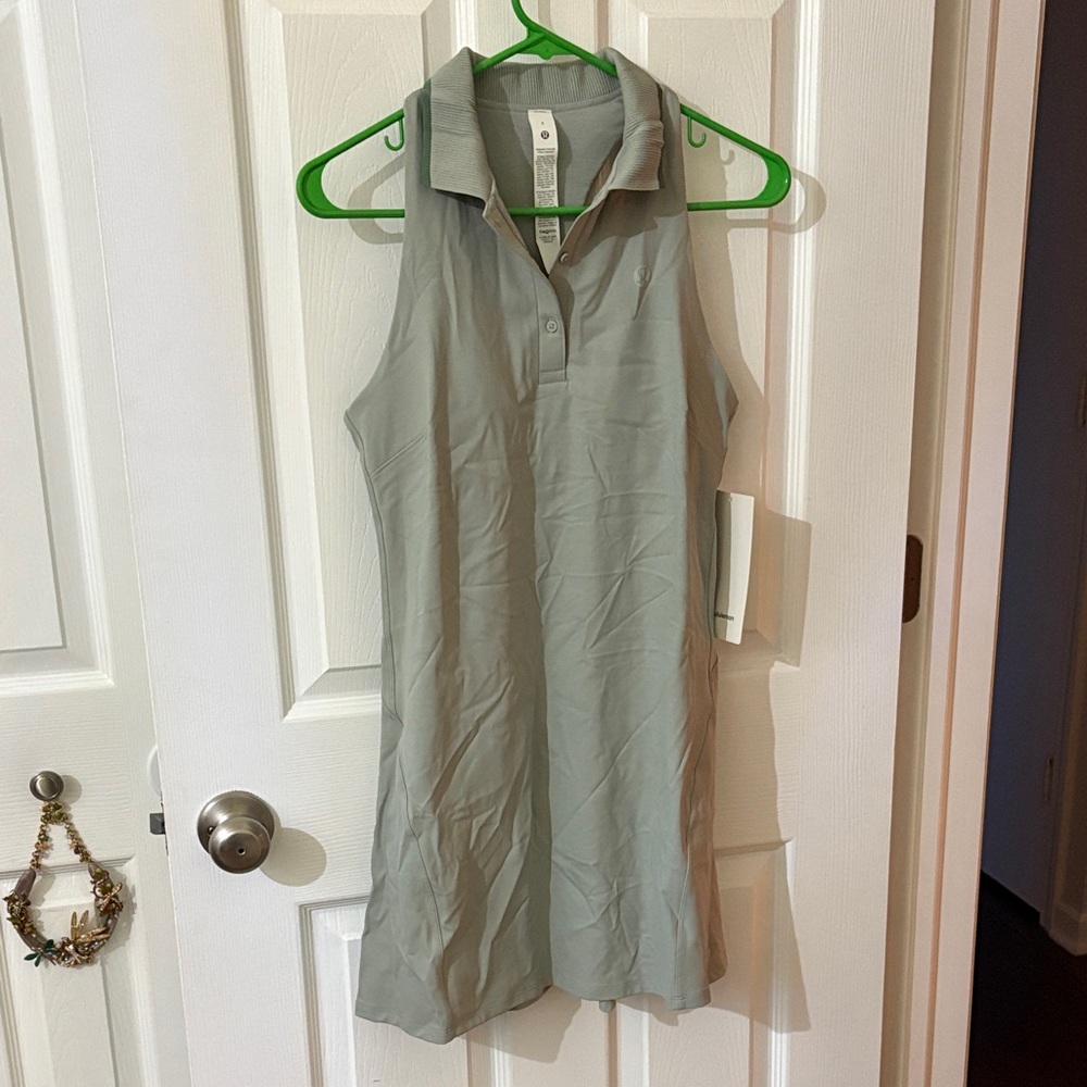 NWT lululemon Sage Green Sleeveless Polo tennis Dress